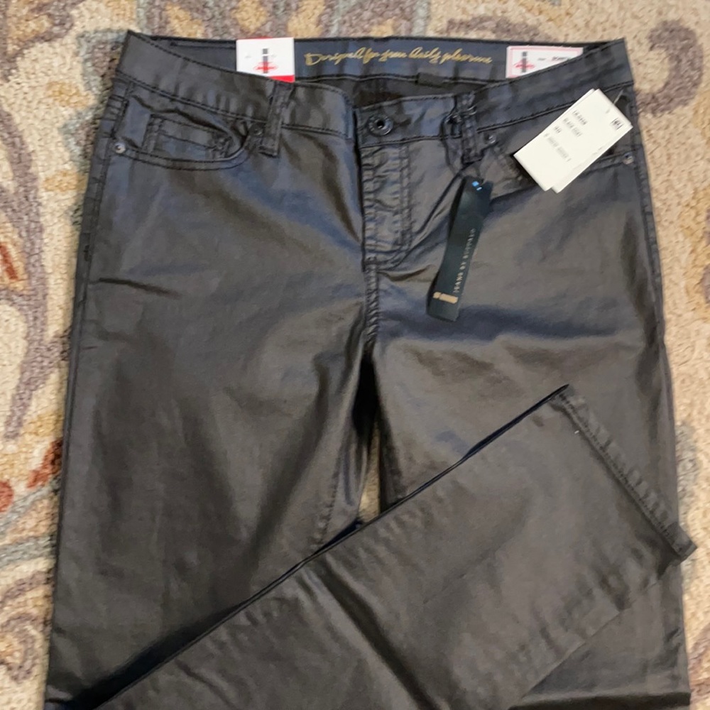 Black coated jeans